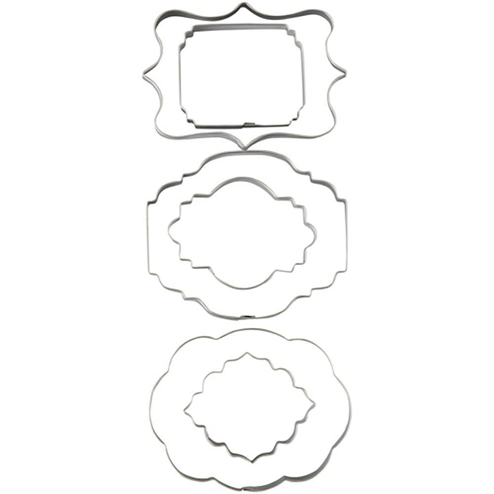 6 Piece Plaque Fondant Cut-Outs Set