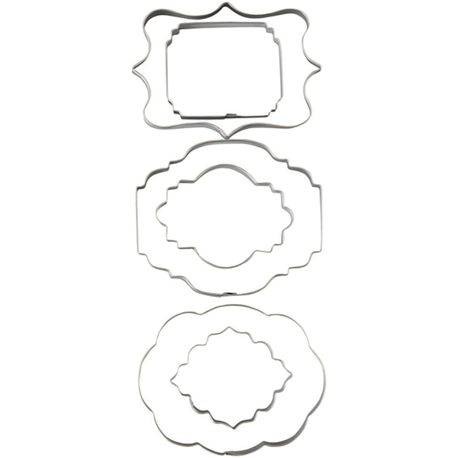 6 Piece Plaque Fondant Cut-Outs Set