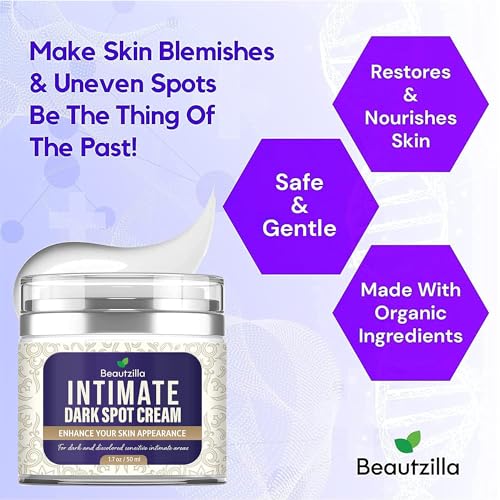 Moisturizing Intimate Area Dark Spot Corrector with Instant Results for Knees, Elbows, Underarms, and Thighs