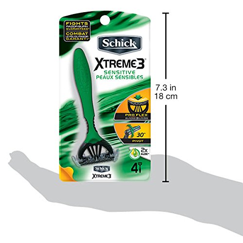 Schick Xtreme 3 Sensitive Peaux Sensibles Razors 4 ea