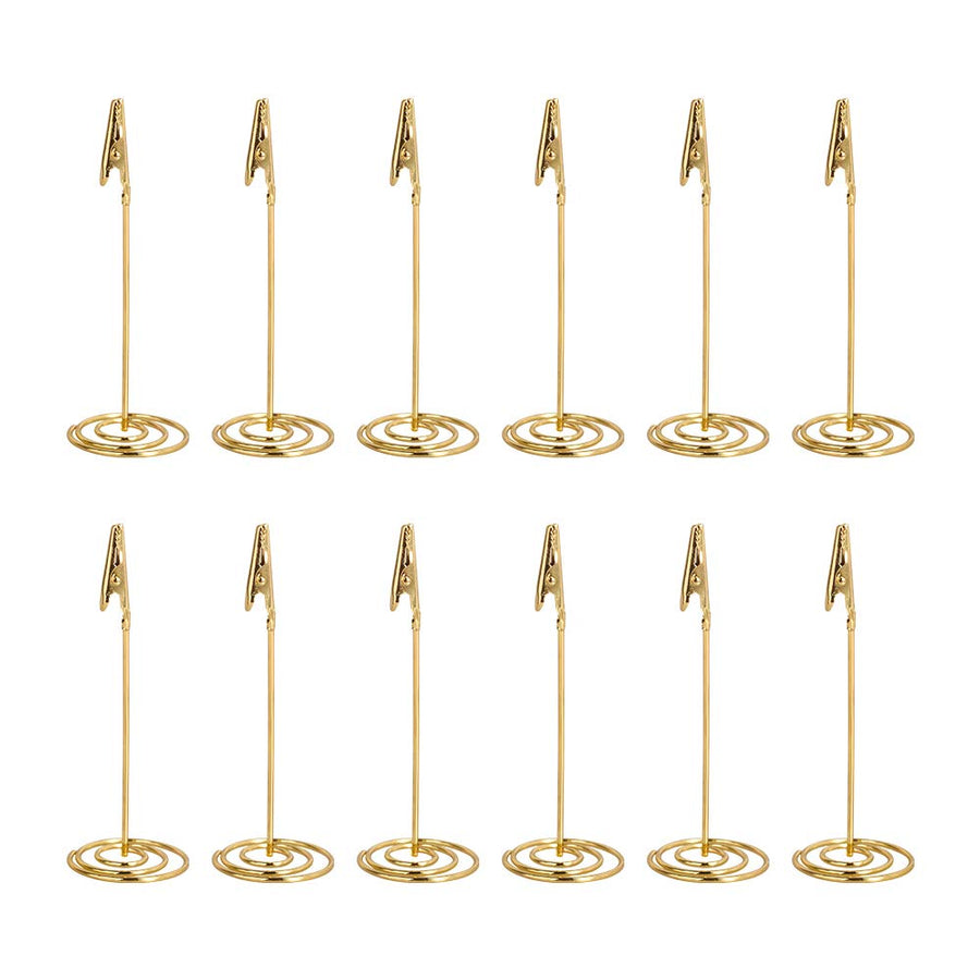 12pcs Place Card Holder Memo Holder Clip Photo Holder Table Number Holder