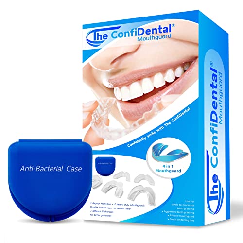 - Pack of 5 Moldable Mouth Guard for Teeth Grinding Clenching Bruxism, Sport Athletic, Whitening Tray, Including 3 Regular and 2 Heavy Duty Guard (3 (lll) Regular 2 (II) Heavy Duty)