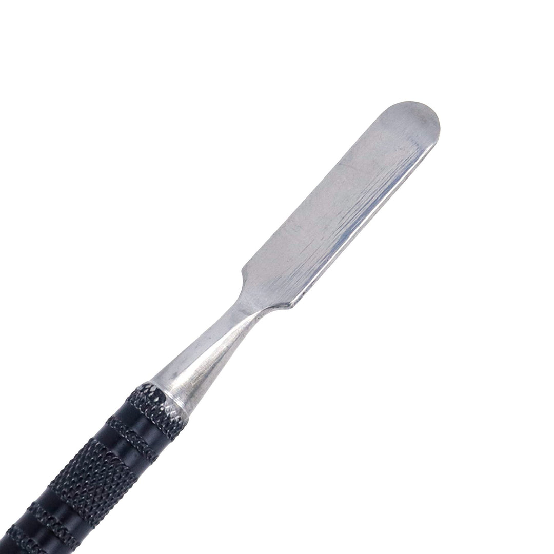 Stainless Steel Cosmetic Makeup Palette,Makeup Mixing Palette Stainless Steel Makeup Palette Cosmetic Palette with Spatula Tool Makeup Art Tool for Blending Cosmetic Foundation Shades,Black