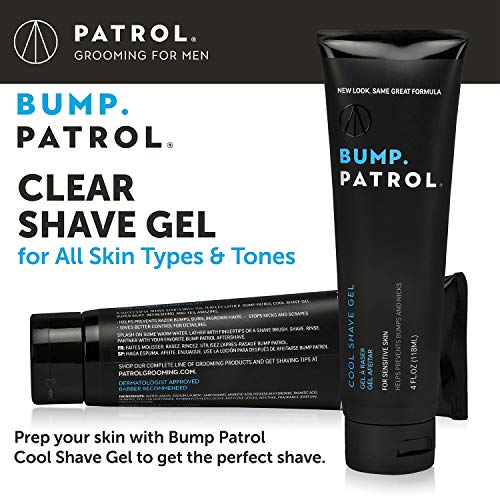 Cool Shave Gel - Sensitive Clear Shaving Gel With Menthol Prevents Razor Burn, Bumps, Ingrown Hair - 4 Ounces