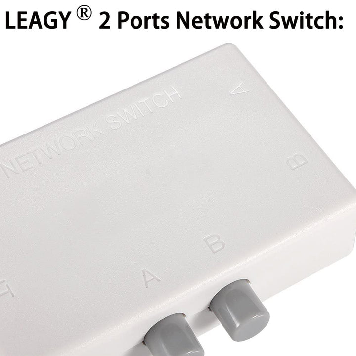 2 Ports Network Switch Splitter Selector Hub 2-in 1-Out or 1-in 2-Out 100M