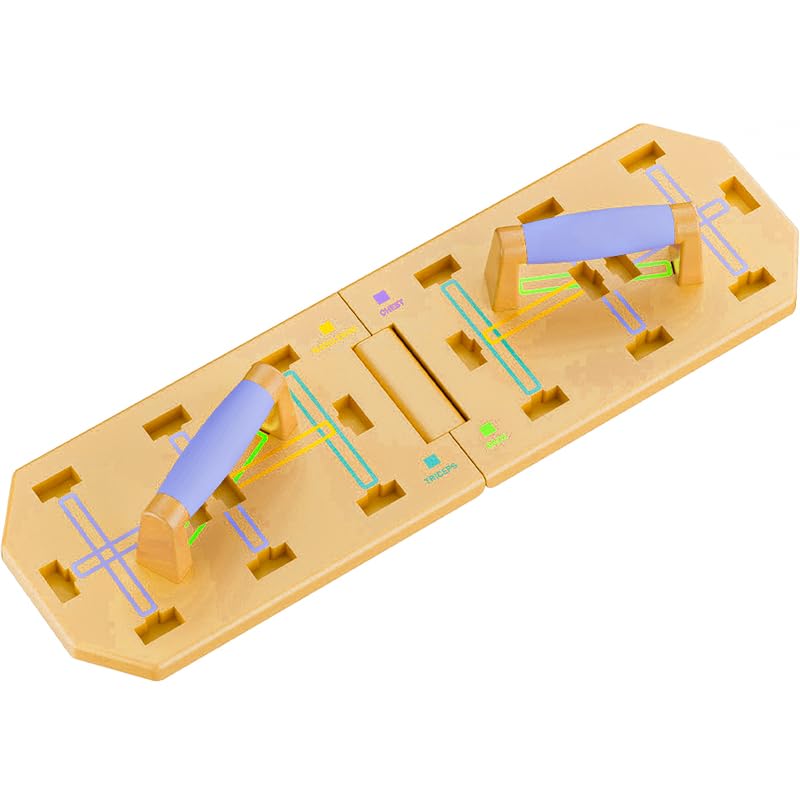 Push Up Board Fitness, Reinforced with Durable Metal Frame, Portable & Foldable Push Up Bar Set for Home Gym Fitness, Plane Special Edition Push Up Board with Toy Airplane Design Package for Boys