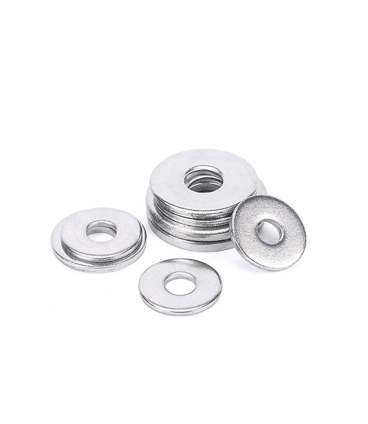 100pcs M4 x 12mm x 1mm Large Flat Washers, 304 Stainless Steel, Plain Finish