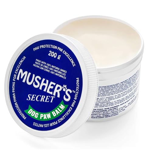Dog Paw Wax 200 g (7oz) - Moisturizing Dog Paw Balm that Creates an Invisible Barrier That Protects and Heals Dry Cracked Paws - All-Natural with Vitamin E and Food-Grade Ingredients