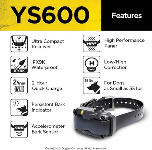 YS600 Rechargeable Waterproof High-Output No Bark Collar