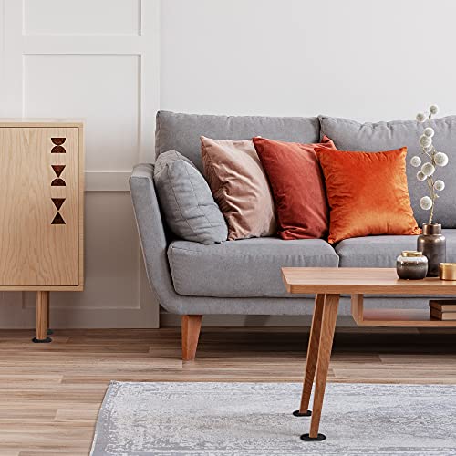 3 1/2 x 6 Oval Reusable Furniture Sliders for Hard Surfaces - Effortless Moving and Surface Protection, Beige (4 Pack)