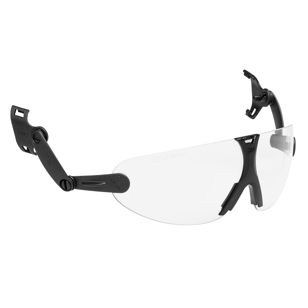 Safety Glasses, ANSI Z87, Anti-Fog Clear Lens, Attaches to Hard Hat Suspension