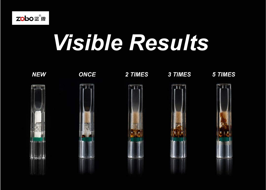 Disposable Cigarette Filters Three-Layer Microporous Multi-Filtering to Reduce Tar and Smoke Stains (120 Per Pack) Suitable for Slim and Super-Slim Cigarettes