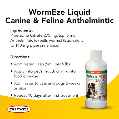 WormEze Liquid Canine & Feline Antihelmintic, 8 oz