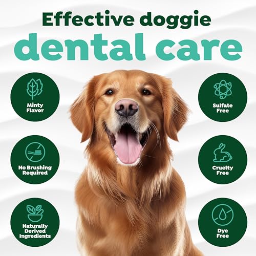 Fresh Breath Dog Toothpaste for Teeth Cleaning, Breath Freshener, Easy to Use Plaque & Tartar Remover Gel, No Toothbrush Needed, 4oz.