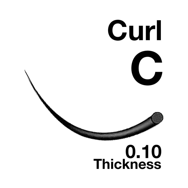 Eyelash Extensions 0.10mm Thickness C Curl Length 12mm Silk Mink Fake Eye Lashes In One Tray