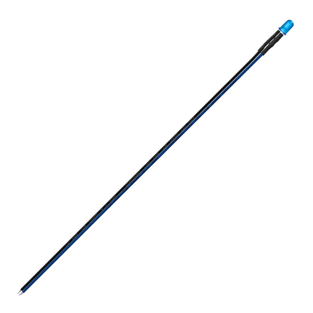 20 pcs Pre-Wired 5mm Blue LED Diode Lights (Round Diffused Frosted Lens DC 12V) with 560 ohms 1/4W Resistor and 24awg Wire Indicator Light Emitting Diodes Lighting 5mmled