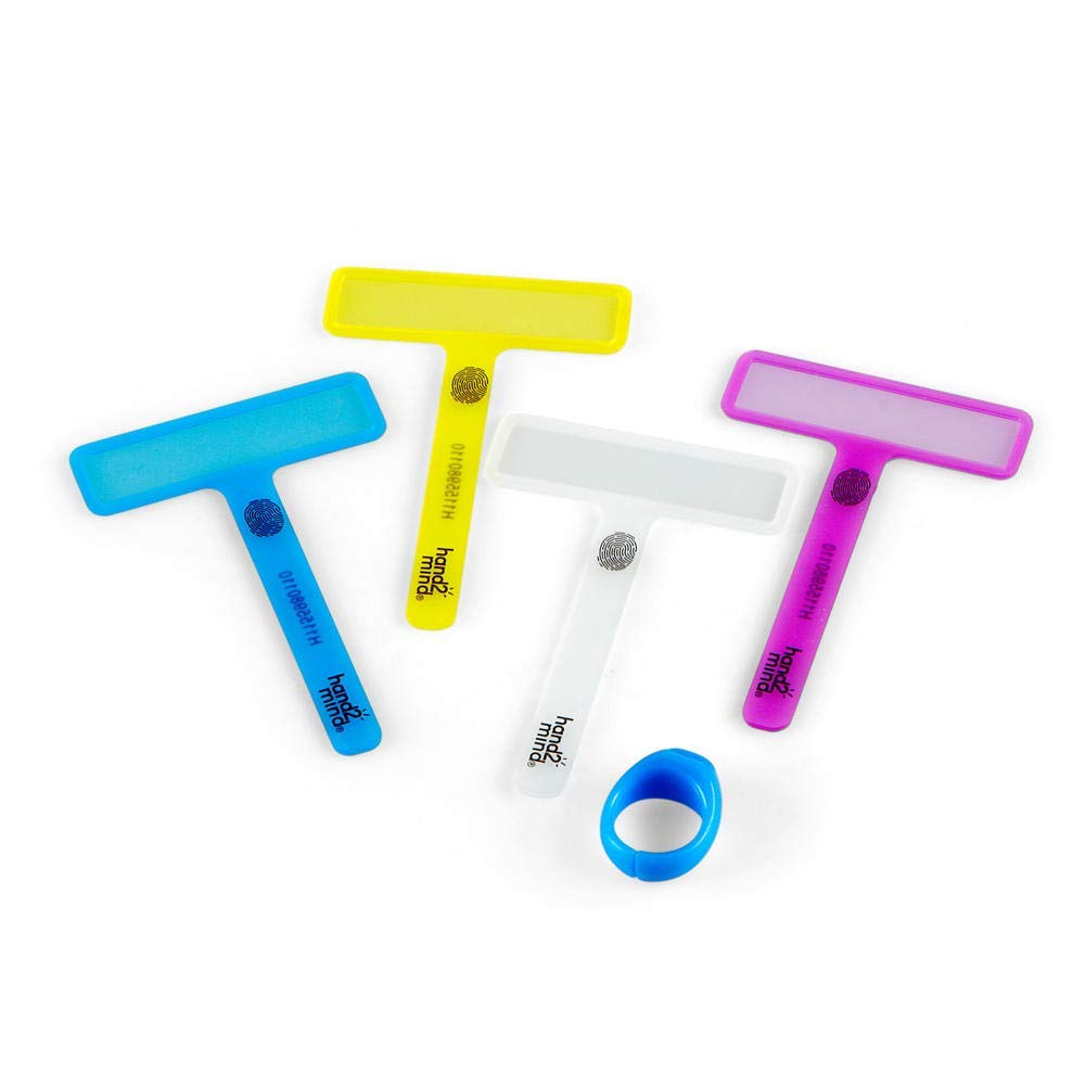 FingerFocus Highlighter, Guided Reading Strips, Reading Pointers for Kids, Dyslexia Tools for Kids, ADHD Tools, Special Education School Supplies, Teacher Classroom Must Haves (6 Pack)