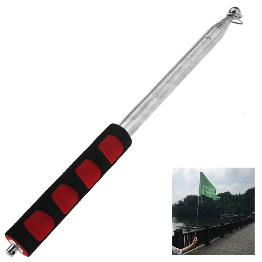 Portable Extendable Handheld Windsock Telescopic Flag Pole Ferula Pointer 2M