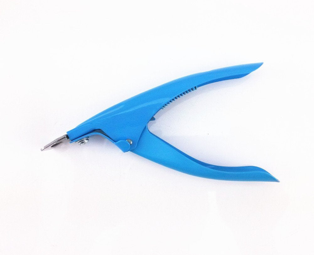 Blue : Yueton Color Coated Stainless Steel False Nail Tip Clipper Cutter Trimmer Manicure Pedicure Nail Art Tool (Blue)
