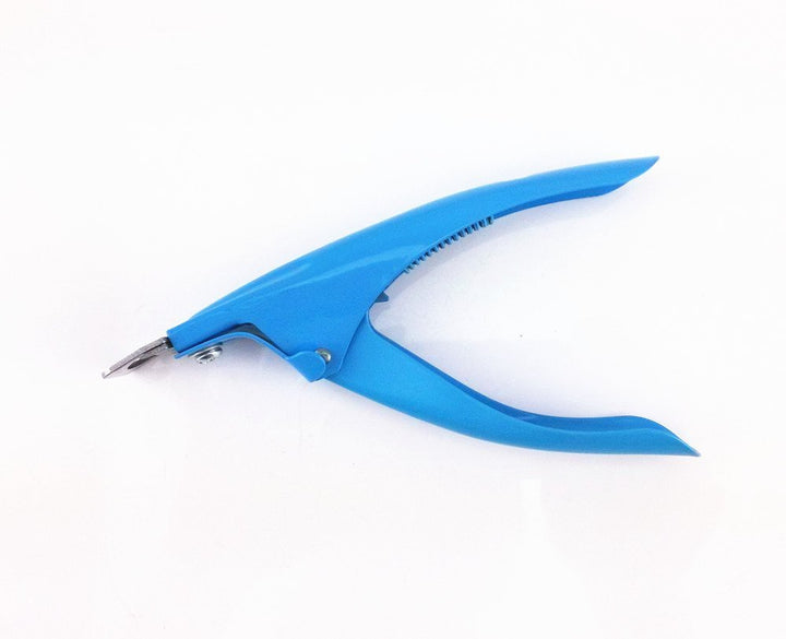 Blue : Yueton Color Coated Stainless Steel False Nail Tip Clipper Cutter Trimmer Manicure Pedicure Nail Art Tool (Blue)