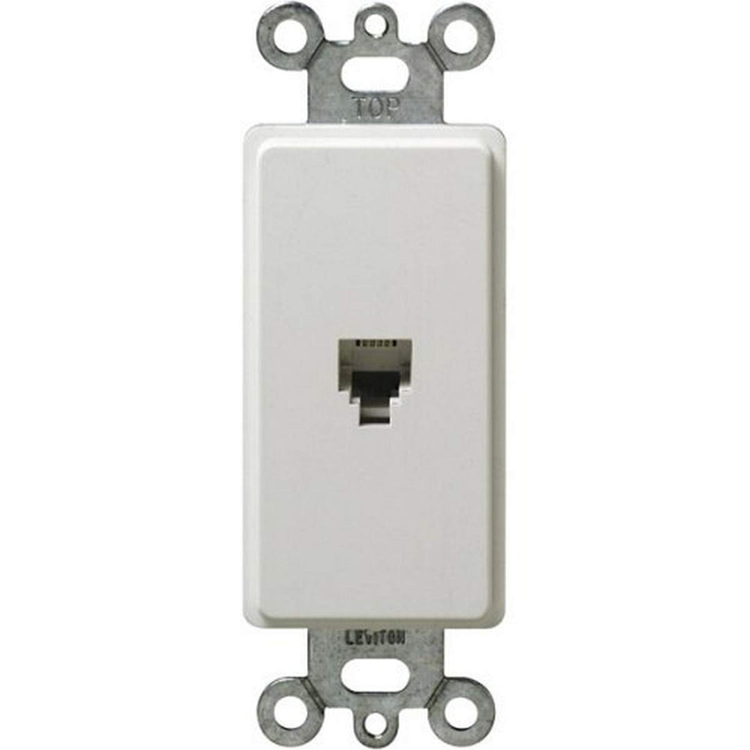 Leviton 40649-W 6P4C Screw Terminals, Decora Insert, White