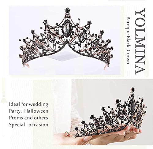 Women Baroque Queen Crown, Gold Princess Tiaras and Crowns Wedding Tiara and Crown for Bride Crowns for Women Adult and Girls - Prom Birthday Halloween