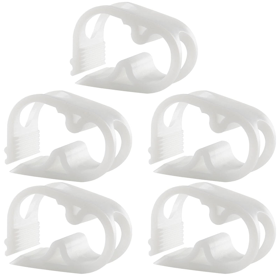 1/4 - 1/2 Plastic Tubing Clamps Adjustable Tube Clamp, Laboratory Pinch Valve Flow Control Hose Clamp - Pack of 5 White