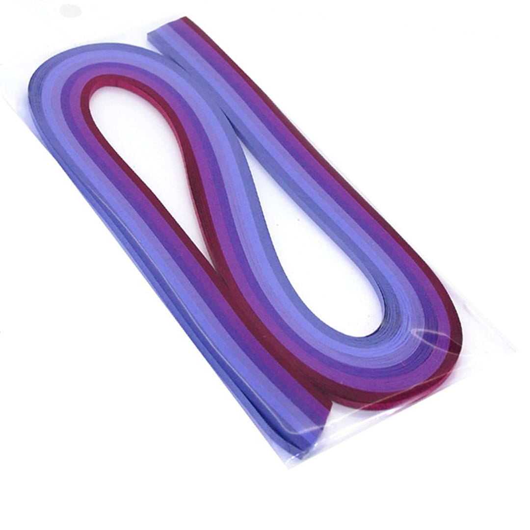 Purple Quilling Paper Gradient Quilling Strips 5MM Crafts Paper Filigrana Color Ramps Chromatic Crescendo 120pcs Length 21inch