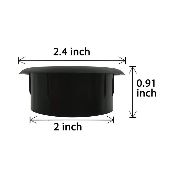Desk Grommet 2 inch Black, Flexible Cable Grommet, 2 inch Grommet 5 Pack, Desk Hole Cover for Cables