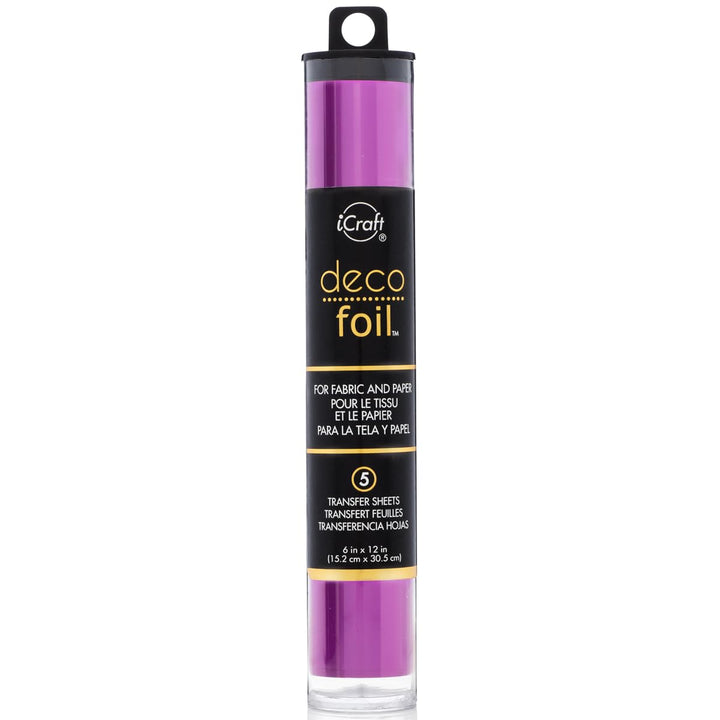 Deco Foil, 5 Transfer Sheets, 6 x 12, Magenta