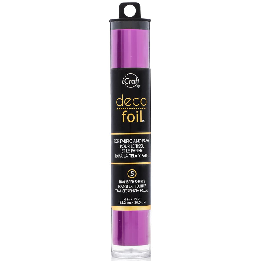 Deco Foil, 5 Transfer Sheets, 6 x 12, Magenta