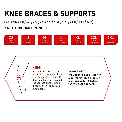 421 Level 2 Knee Support with Stays, Black, Medium