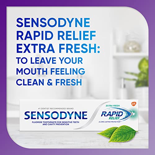 Rapid Relief Sensitive Toothpaste, Cavity Prevention and Sensitive Teeth Treatment - 3.4 Ounces