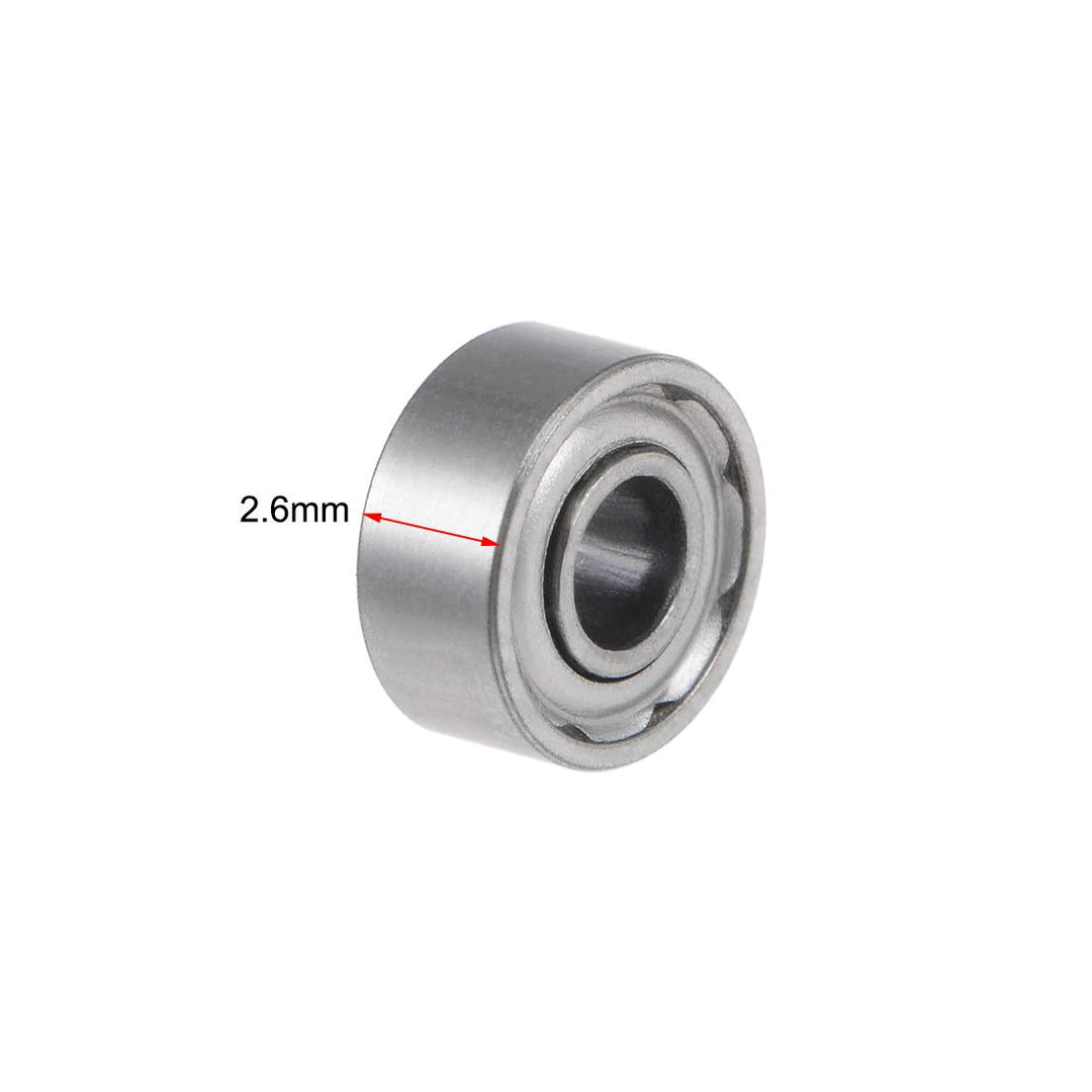 682XZZ Deep Groove Ball Bearings 2.5mm Inner Dia 6mm OD 2.6mm Bore Double Shielded Chrome Steel Z2 10pcs