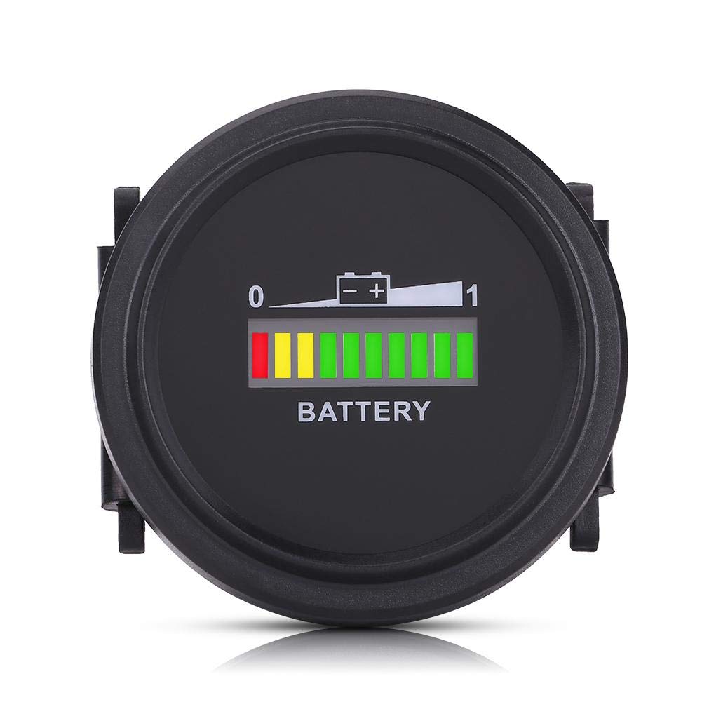 for Golf Cart Battery Meter- Battery Indicator, 12V/24V/36V/48V/72V LED Digital Battery Indicator Meter Gauge for Golf Cart