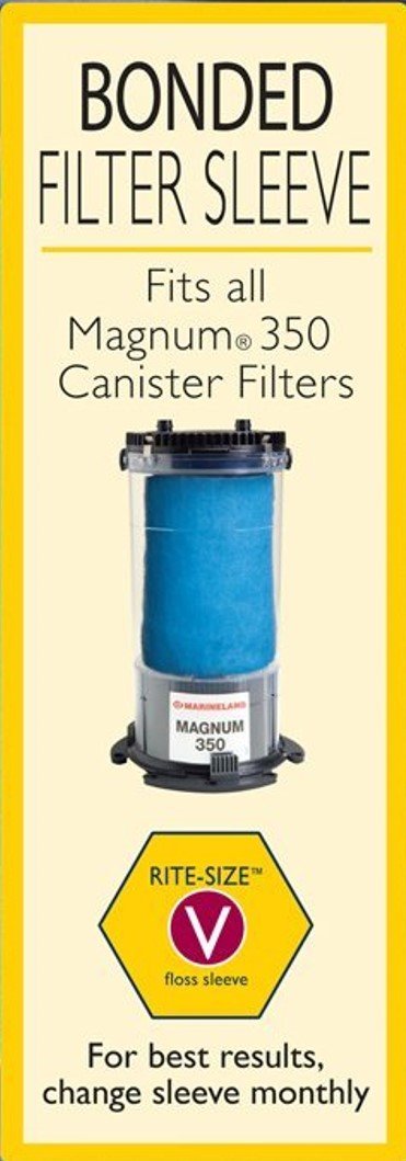 Marineland PA0114-03 Bonded Filter Sleeve for Magnum 350 Canister Filter, 3-Count