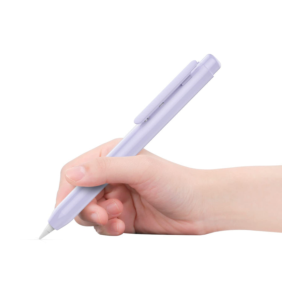 Holder Case Fit Apple Pencil 1st Gen, Retractable Tip Cap Fit New iPad 10th Gen 2022, iPad 9th Gen 2021, iPad 8th Gen 2020, iPad 6th 9.7 2018, iPad Mini 5th Gen Pencil Case Pencil, Taro Purple