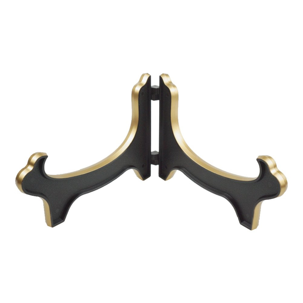 Display Stand Easel Bowl Stands for Display Large Deep Bowls, Platters and Deep Dishes Black Gold