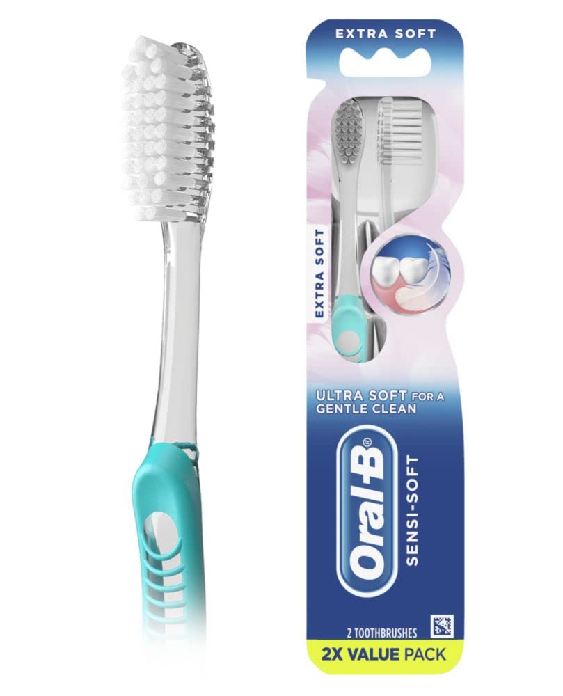 Oral B Sensi-Soft Toothbrushes, Ultra Soft, 2 Count