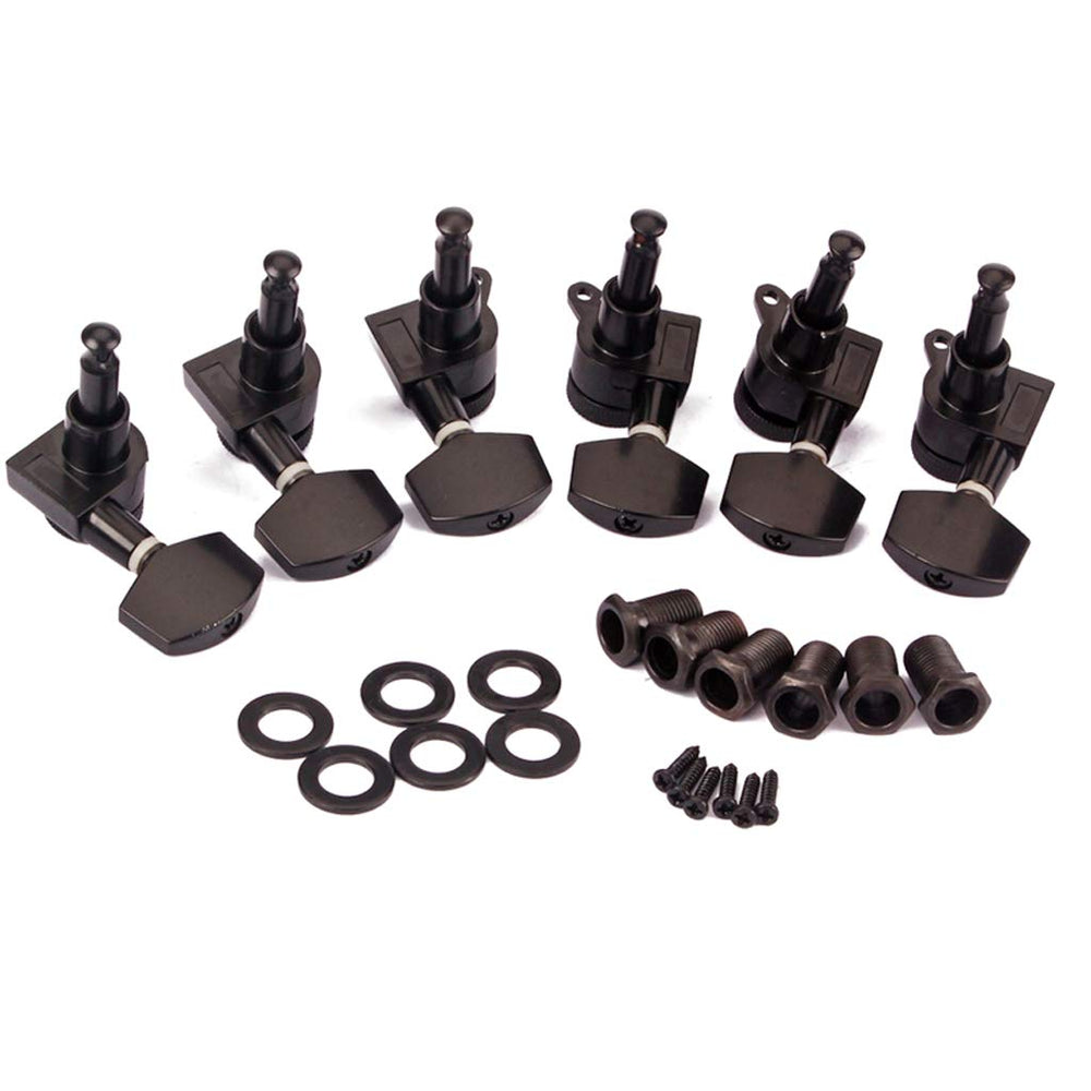 Guitar 3R 3L String Tuning Pegs key Tuners Machine Heads For Acoustic Electric Guitar Black