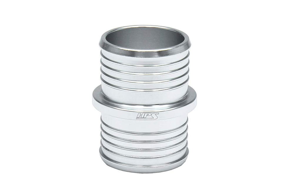 HPS AHU-150-SL 1.5 Billet 6061 Aluminum Joiner Hose Union Connector, 2 Length, Silver, 38mm OD