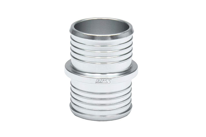 HPS AHU-150-SL 1.5 Billet 6061 Aluminum Joiner Hose Union Connector, 2 Length, Silver, 38mm OD