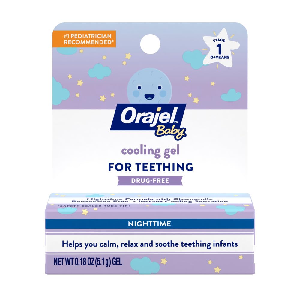 Non-Medicated Cooling Teething Gel - Nighttime, 0.18oz