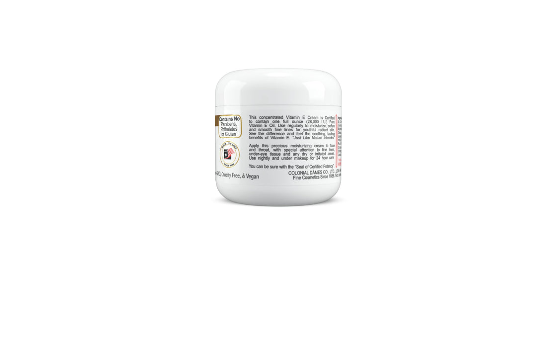 Concentrated Vitamin E Moisturizing Cream 28,000 I.U. for Hydrating & Moisturizing Chapped Dry Skin & Fine Lines.