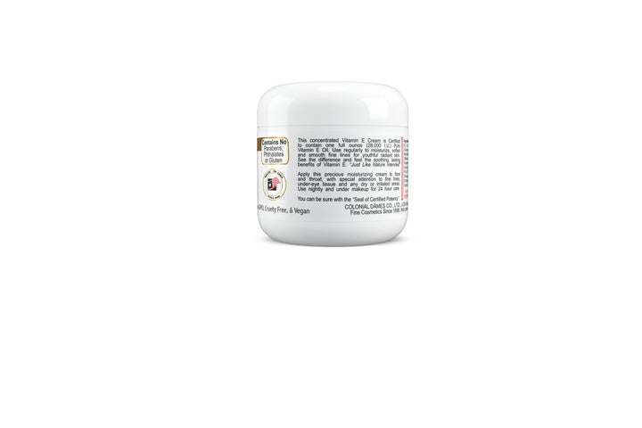 Concentrated Vitamin E Moisturizing Cream 28,000 I.U. for Hydrating & Moisturizing Chapped Dry Skin & Fine Lines.