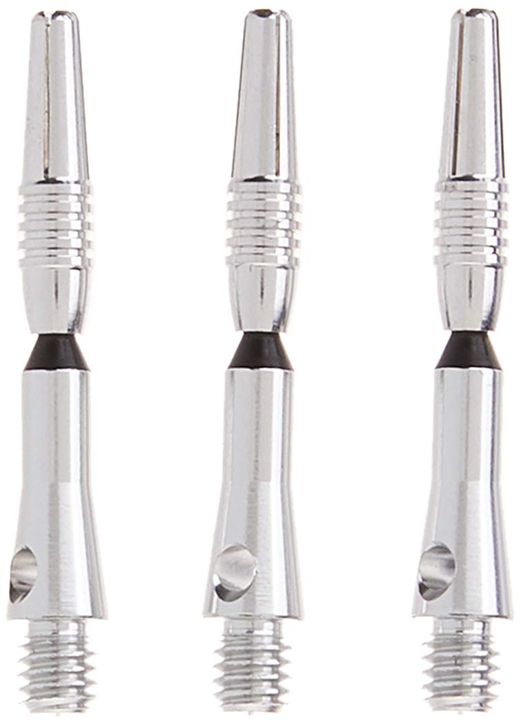 Spinster Aluminum Dart Shaft: Short (SH), Silver, 3 Pack