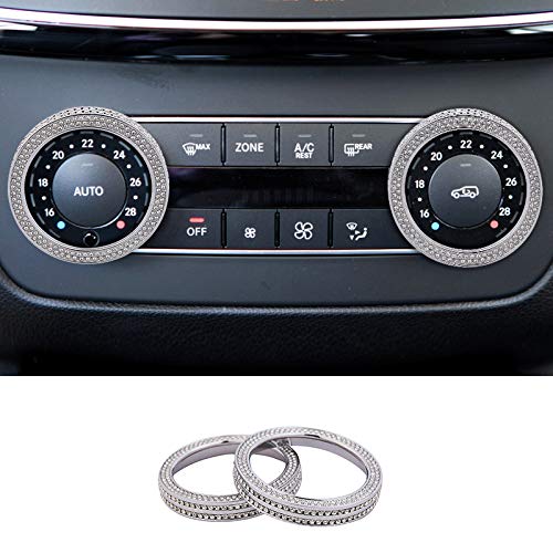 Bling Climate Control AC Button Crystal Accessory Interior Knob Cover Compatible for Mercedes Benz
