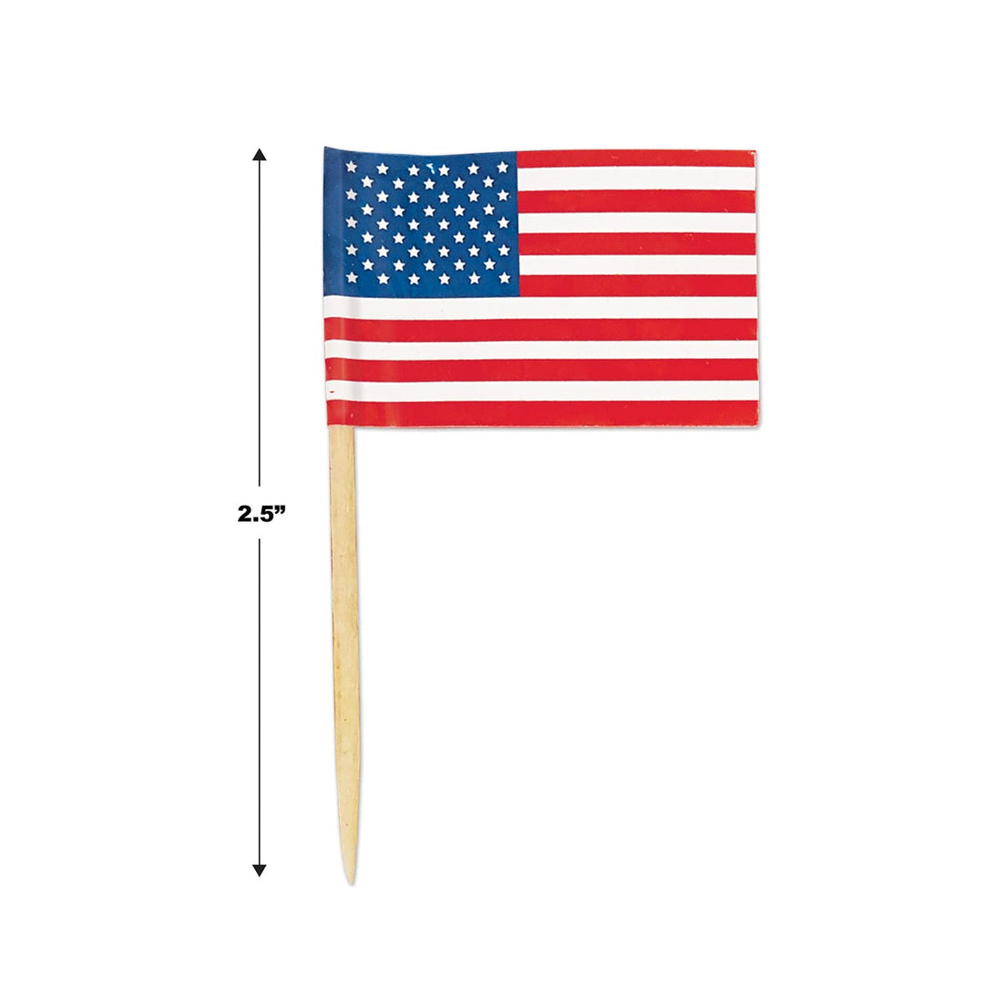 Pkgd U S Flag Picks (50/Pkg)
