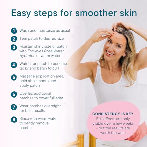 Forehead and Between the Eyes Wrinkle Patches - Hypoallergenic Facial Patches to Smooth & Soften Forehead Wrinkles & Eleven Lines - For Overnight Use, 144 Patches