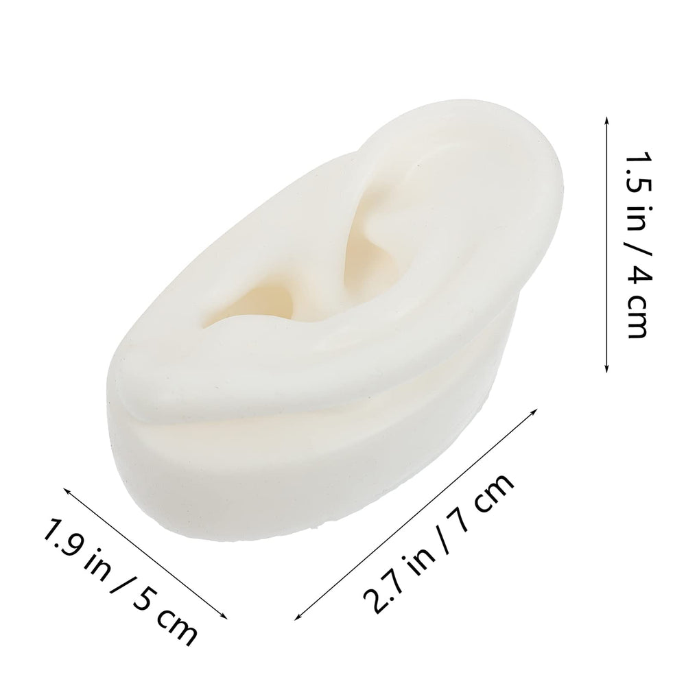 Soft Silicone Ear Model, Ear Model Simulation Display Props Teaching Tools Jewelry Display Earrings 1Pair Size M, White,Olive Green, 716RHSB05605S0XGKX
